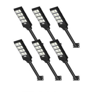 Sararoom 6 Pack 400w Solaire Exterieur Lampadaire-720 LED DéTecteur de Projecteur LED Jardin Lampe avec TéLéCommande 6500k 10000lm Blanc Froid IP65 Impermable Pour Rue Garage Éclairage public (firstpay, neuf)