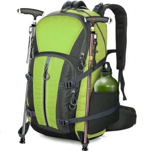 OUUTMEE 40L Sac à Dos de Randonnée Imperméable pour Hommes et Femmes, sac à dos Trekking Ultra Léger, Sac à dos Voyage pour Camping, Randonnée, Escalade, Voyage et Alpinisme (Vert Clair) (OUUTMEE, neuf)