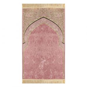 IBLUELOVER Tapis de Prière Musulmans Tapis de Prière Islamique avec Frange Tapis Prière en Peluche Rembourré Epais Tapis de Sol Islamic Prayer Portable Tapis Prière Cadeau Pèlerinage L'Aïd Mariage (IBlueloveruk, neuf)
