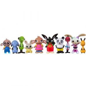 Bing - Lot de 10 Figurines et Tous Ses Amis dans Un Seul Paquet - avec Ces Figurines, Vous Pouvez recréer Toutes Les scènes de la série Populaire pour Enfants Jouets (Kiddimax jouets, neuf)