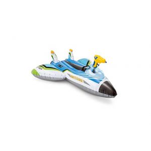 Intex 57536NP - Avion gonflable avec pistolet &agrave; eau Water Gun Plane Ride-On (Bleu), 117 cm x 104 cm x 33 cm (L x l x H) (✅FR GRENADINE BOUTIQUE✅, neuf)