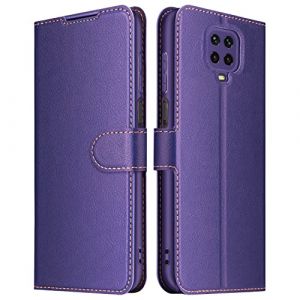 ELESNOW Coque pour Xiaomi Redmi Note 9S / Note 9 Pro, Premium Portefeuille &Eacute;tui Housse en Cuir Compatible avec Redmi Note 9S / Note 9 Pro (Violet) (Tianwen, neuf)