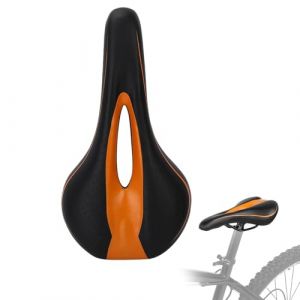 Selle de v&eacute;lo, Selle de v&eacute;lo de Route de Montagne, Coussin Creux imperm&eacute;able, Coussin de Bord Orange Noir, Accessoire de v&eacute;lo de si&egrave;ge Confortable et Doux (Opvimi, neuf)