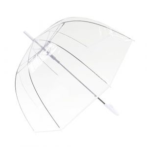 ThreeH Parapluie à bulles transparent Parapluie romantique coupe-vent en forme de dôme POE à ouverture automatique pour les mariages,Blanc (ThreeH, neuf)
