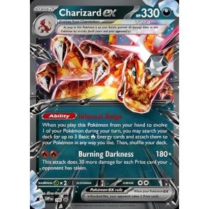 Charizard EX SVP196 Carte promotionnelle Pok&eacute;mon | Feuille d'aluminium ultra rare | &Eacute;toile noire &eacute;carlate et violette | Authentifi&eacute;e Titan pour les collectionneurs, les formateurs et les fans (Titan Cards, neuf)