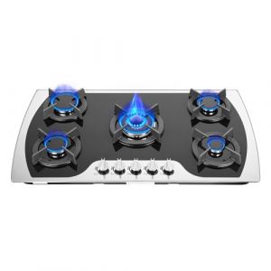 Plaque de cuisson &agrave; gaz 5 zones, br&ucirc;leur encastrable autonome, 90 cm, 5 feux, gaz naturel/propane, pour la cuisine commerciale dans les maisons priv&eacute;es ou (McoMMon, neuf)