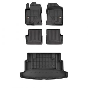 MOTOS Kit de tapis de sol en caoutchouc et tapis de coffre pour Toyota Corolla IX 2001-2007 Am&eacute;liorez votre confort de voyage avec tapis antid&eacute;rapant voiture 3D- Tapis de sol voiture tous temps, prote (MOTOS EU, neuf)