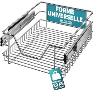 CASARIAŽ Tiroir t&eacute;lescopique de rangement 40 cm pour armoire cuisine tiroir de cuisine m&eacute;tal tiroir coulissant (DEUBA-FR, neuf)