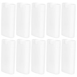 MUSISALY Lot de 10 Tubes de Rangement pour D&eacute;odorant Transparent Blanc Porte-Cr&egrave;me Portable en Plastique Contenant Pratique Anti-Fuite pour Voyage et Trousse de Toilette (YangF, neuf)