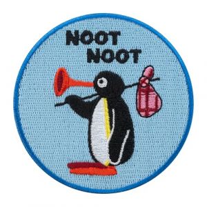 Urbanski Patch &ndash; Thermocollant ou &agrave; scratch &ndash; Pingu Mignon Noot Noot 7,4 x 7,4 cm | &Eacute;cusson brod&eacute;, &agrave; repasser ou &agrave; coudre, Badge &agrave; scratch (&Agrave; scratch) (urbanski, neuf)