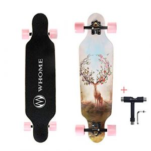 WHOME Pro Longboards – Petit Longboard de croisière 31 Pouces pour Adulte/Enfant/Fille/Garçon Pro/Débutant avec T-Tool (WHOME Skateboards, neuf)