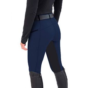 Minetom Pantalon D'&Eacute;quitation pour Femmes Taille Haute pour Les Cavaliers Skinny Pantalon De Tir &Agrave; l'arc Leggings avec Poche D Marin S (B.W.S KIT, neuf)