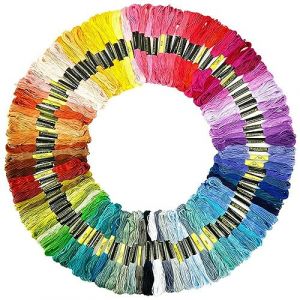 100 Couleurs Fils Bracelet Brésilien kit, ,Fil Coton,Laine Bracelet,Fil Canevas,Fournitures de Loisirs Créatifs, pour Broderies, Point de Croix, 5m (Xuanjianlin Trading, neuf)