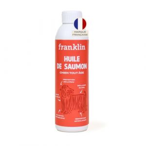FRANKLIN – Huile de Saumon pour Chien - Complément Alimentaire – Riche en Oméga 3 et 6 – Soins Peau, Pelage et Articulations – 100% Naturelle – 250 ML (Franklin Pet Food, neuf)