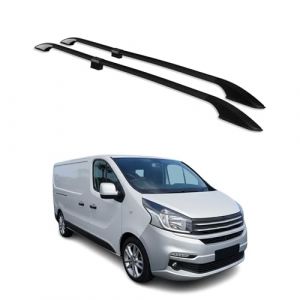 Barres de Toit longitudinales pour Fiat Talento 2016-2024 L2 Aluminium Noir (omacfrance, neuf)