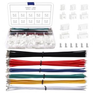 YIXISI 420 Pieces 2/3/4/5/6 Pin 2.54mm JST-XH M&acirc;le/Femelle Connecteurs, JST Connecteur Kit, 2.54mm Femelle Broches Connecteurs Terminals, avec C&acirc;bles Pr&eacute;-Sertis&agrave; &agrave; T&ecirc;te Simple 22 AWG (YXS-DE, neuf)