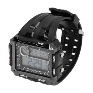 Montre de Sport Numérique, Montre de Sport de Plein Air étanche jusqu'à 50 M avec Alarme/chronomètre, Montre à Cadran Rectangulaire Grand écran avec Veilleuse LED, pour Hommes et (yuyte, neuf)