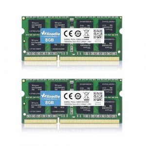 Wlizedle 16Go Kit (2x8Go) DDR3/DDR3L Laptop M&eacute;moire RAM 1600MHz CL11 SODIMM Module de M&eacute;moire PC3-12800/PC3L-12800 204-Pin 1,35V/1,5V Notebook Memory Upgrade pour Ordinateur Portable, Vert (Wlizedle Store, neuf)