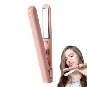 MiniLisseur Cheveux Sans Fil, 2 En 1 Céramique Lisseur Boucleur Cheveux 2 En 1 Lisseur Portable Sans Fil Portable Fer A Lisser Lisseur Boucleur Minis Fer À Lisser En Céramique Pour Pelos Court Y Largo (Moonlapt, neuf)