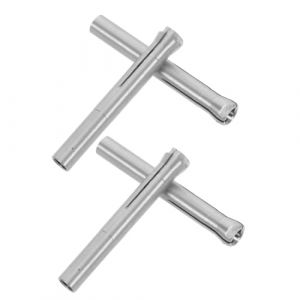 OUNONA 4 Pi&egrave;ces Collet Chuck pour Perceuse Ongles Acier Inoxydable Mandrin &agrave; Ressort Trois Mors Adaptateur &agrave; Serrage Pr&eacute;cis pour Salon Professionnel et Manucure DIY (Gustell, neuf)