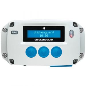 Porte Automatique Poulailler ChickenGuard Pro, Alimenté par Solaire/Piles/Électrique, Moteur Souleve 2kg, Minuterie/Détection de Lumière, Auto Trappe Moteur pour Chicken Run (Pro + Piles) (Doodlehouses SL, neuf)
