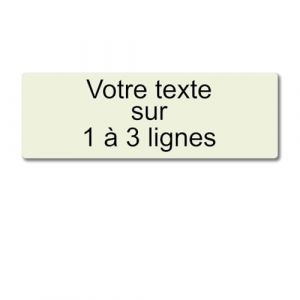 Plaque gravée personnalisée 1 à 3 lignes 30x10cm autocollante Beige (my-goodprice, neuf)