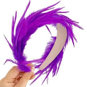 WLNEXT Serre-tête bibi coloré pour fête de thé, mariage, costumade - Violet (besterouy, neuf)