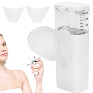 Pulvérisateur Nano Mist pour les yeux du visage, vaporisateur de brume hydratante à vapeur fraîche 2 en 1 Mini humidificateur pour le visage vaporisateur pratique atomiseur nébuliseur(blanc) (salmueu, neuf)