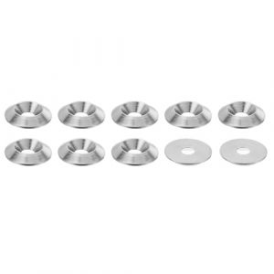 PATIKIL M5 Finition Frais&eacute;e Rondelle, 10pcs 18mm Dia. 3.5mm Grand 304 Inox Acier Finition Tasse Rondelle Vis Boulon T&ecirc;te Joint pour Industriel Construction (PATIKIL UK, neuf)
