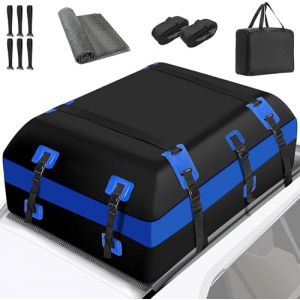 YADODO 651L Sac de Toit Voiture Coffre Toit Souple 23 Cubique 700D Etanche Coffre de Toit Pliable de Voiture de Coffre De Toit Souple Convient à Tous Les véhicules avec/sans Porte-Bagages (YADODO, neuf)