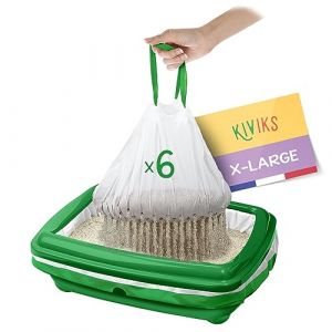 KIVIKS Pack de 6 Sacs &agrave; Liti&egrave;re Filtrants Anti-Gaspi (X-LARGE) (KIVIKS, neuf)