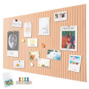 Grand tableau d'affichage autocollant en feutre - 90 x 60 cm - Tableau d'affichage d&eacute;coratif en feutre - 0,9 cm d'&eacute;paisseur - Pliable - Tableau m&eacute;mo - D&eacute;coration murale pour bureau et cuisine - Orange (yjspbsm-shop, neuf)