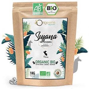 ORIGEENS CAFE GRAIN BIO 1kg | Café en Grain Arabica | Susana - Single Origin Pérou | Torréfaction Artisanale… (Origeens, neuf)