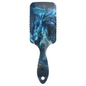 Blue Flash Technology Dragon Warrior Brosse &agrave; cheveux douce pour homme con&ccedil;ue pour les cheveux longs avec poign&eacute;e ergonomique cepillo para definir rizos (GuiMinG, neuf)