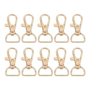 QUARKZMAN 10Pcs Attaches &Agrave; Pivot, 0.63 Pouce D Ring Claw Classeur &Agrave; Porte Pouss&eacute;e M&eacute;tallique Pour Fabrication De Sacs Porte-Cl&eacute;s Ceinture Sangle, Or (QUARKZMAN, neuf)