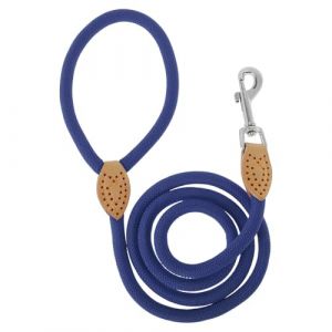 CAPASTEC Laisse pour Chien Rope D'entra&icirc;nement Rope Tress&eacute;e Ronde pour Marcher pour Chiot Petit Moyen Grand Bleu 1.25m x 1.0cm (AQDecor, neuf)