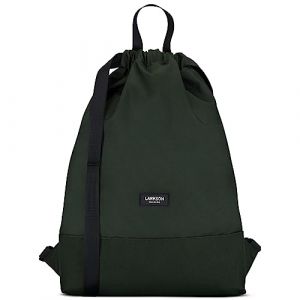 LARKSON No 7 - Sac à Cordon Femme & Homme Vert - Sac de Sport pour Filles & Garçons Sac de Gym avec Poche Intérieure Sac à Dos Petit - Matériau Recyclé avec Poche Extérieure (Ecom-Brands, neuf)