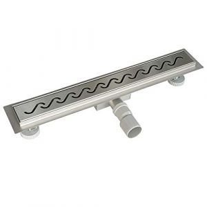 Acezanble Caniveau de Douche Italienne en Acier INOX Siphon Sol d'évacuation pour Salle de Bain Rectangulaire en Modèle S 80 cm (XinYang Ltd., neuf)