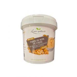 La Noix Gaillarde Pur&eacute;e 100% de Noisette Naturelle, de NOISETTE BIO, de Noix de cajou; Pralin&eacute; Amande Noisette, 1kg/Seau (1 seau, Pur&eacute;e de noix de cajou) (Bo Time - Direct Fabricant, neuf)