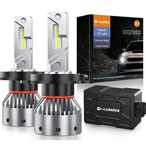 D-Lumina Ampoule H4/9003 LED,100W 16000LM 6500K Blanc Froid,500% Luminosit&eacute; Super Lumineux Angle de Faisceau R&eacute;glable &agrave; 360 Degr&eacute;s LED Anti Erreur Voiture Kit de Conversion IP68 &eacute;tanche,2 Pi&egrave;ces (E-sunpie, neuf)