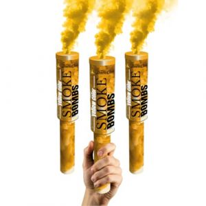 Lot de 3 Fumigènes à Main Jaune – Déclenchement à Goupille, Durée 60 Secondes, Couleurs Vibrantes | Fumigène Couleur à Tenir en Main – Catégorie F1 | Zenda Club® – Livraison Gratuite 48H (ZENDACLUB, neuf)