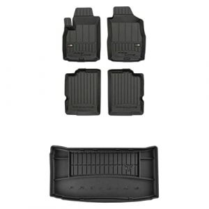 MOTOS Kit de tapis de sol en caoutchouc et tapis de coffre pour Fiat Panda II 2003-2012 Am&eacute;liorez votre confort de voyage avec tapis antid&eacute;rapant voiture 3D- Tapis de sol voiture tous temps, protectio (MOTOS EU, neuf)