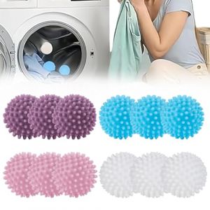 Balle de Lavage Machine a Laver,12pcs Balles de Lavage,Boule de Lavage pour Machine &agrave; Laver,Balles de S&eacute;chage,Boules de S&eacute;chage R&eacute;utilisables (Poseidoneye, neuf)