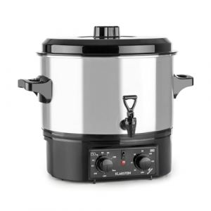Klarstein Biggie Small - st&eacute;rilisateur, cuve &agrave; st&eacute;riliser, faitout, marmite &agrave; vin chaud, &eacute;lectrique, volumle 16 l, 2000 w, temp&eacute;rature r&eacute;glable, interrupteur &agrave; minuterie 120 mn, argent (Klarstein France, neuf)