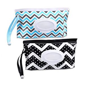 YiXuTag Sac à lingettes mouillées,2pcs Pochettes de Lingettes Humides,Sac à Lingettes Mouillées Portable, Distributeur Pochette Boîte de Rangement de Lingettes Humides Réutilisable pour Bébé Lingettes (YiXuTag Store, neuf)