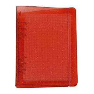 A6 / A5 6 trous coloré PP couverture anneau rond vue classeur dossier pour feuilles mobiles protecteurs/recharge de cahier/bricolage Scrapbooking(Hibiscus, A5 Mini Set) (SHSQDZ, neuf)