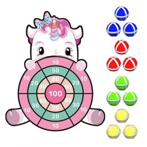 Dart Uni&reg; Jeu de Fl&eacute;chettes Licorne pour Enfants | Cible avec Balles Scratch | Jouet de Coordination Amusant | Facile &agrave; Accrocher Int&eacute;rieur ou Ext&eacute;rieur | pour Gar&ccedil;on et Fille | OriginalCup (Original-Corner, neuf)