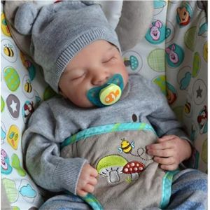 kgniess me Poupée Reborn Garçon Bébé Reborn Bebes Reborn Réaliste Reborn Baby Ressemble à Un Vrai Bébé 18 Pouces (huanhuan2022, neuf)