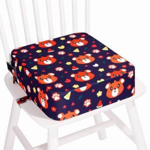 TOTIDYH Rehausseur Chaise Enfant Portable RéHausseurs AntidéRapant Rehausseur De Chaise Bebe Coussin Rehausseur Chaise Enfant RéHausseur Enfants Chaise avec 2 Ceintures De SéCurité(Ours) (TOTIDYH-Driect, neuf)