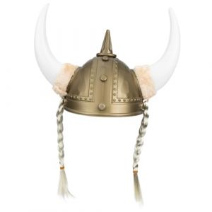 Healvian Casque De Viking En Corne De Bœuf Décoratif Chapeau De Fête Costume Viking Femme Accessoire De Mascarade Taille Unique Carnaval Bal Costumé (Le Sengyu, neuf)
